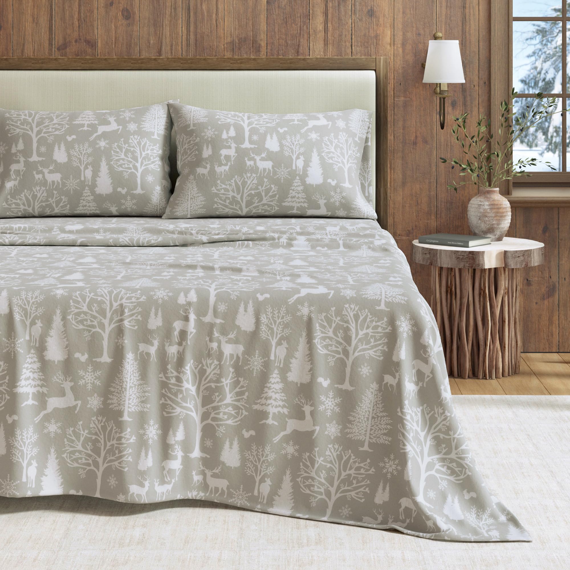 Amazon.com: Great Bay Home Flannel Sheet Set Queen Size - 100